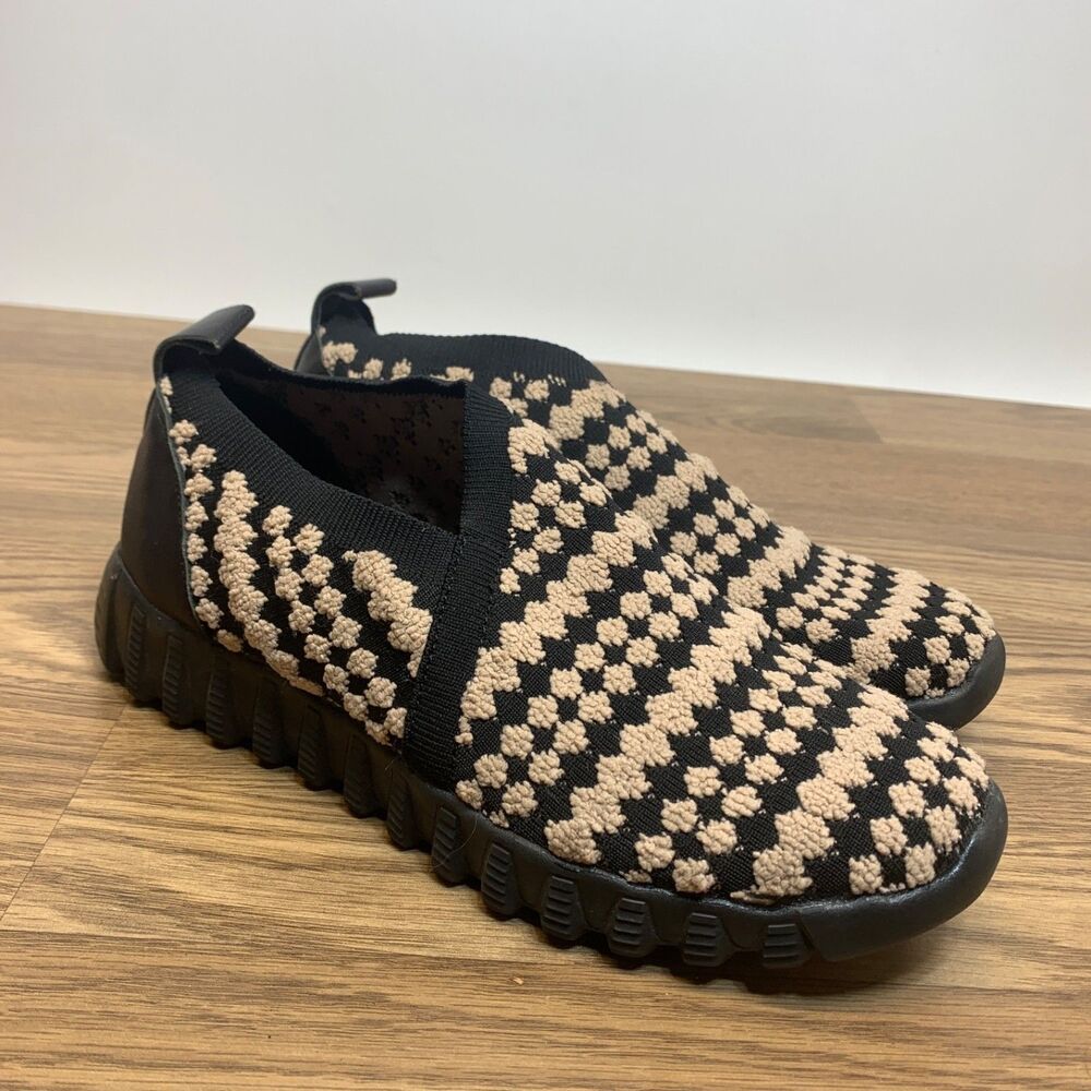 Bernie Mev Black Stretch Rigged Vivaldi Slip On Sneakers 40 9